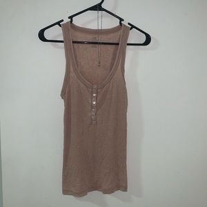 aerie real soft button down tank top